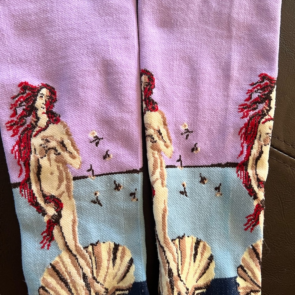 Artistic Blue and Purple Compression Socks